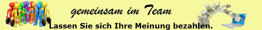 Lassen Sie sich Ihre Meinung bezahlen.